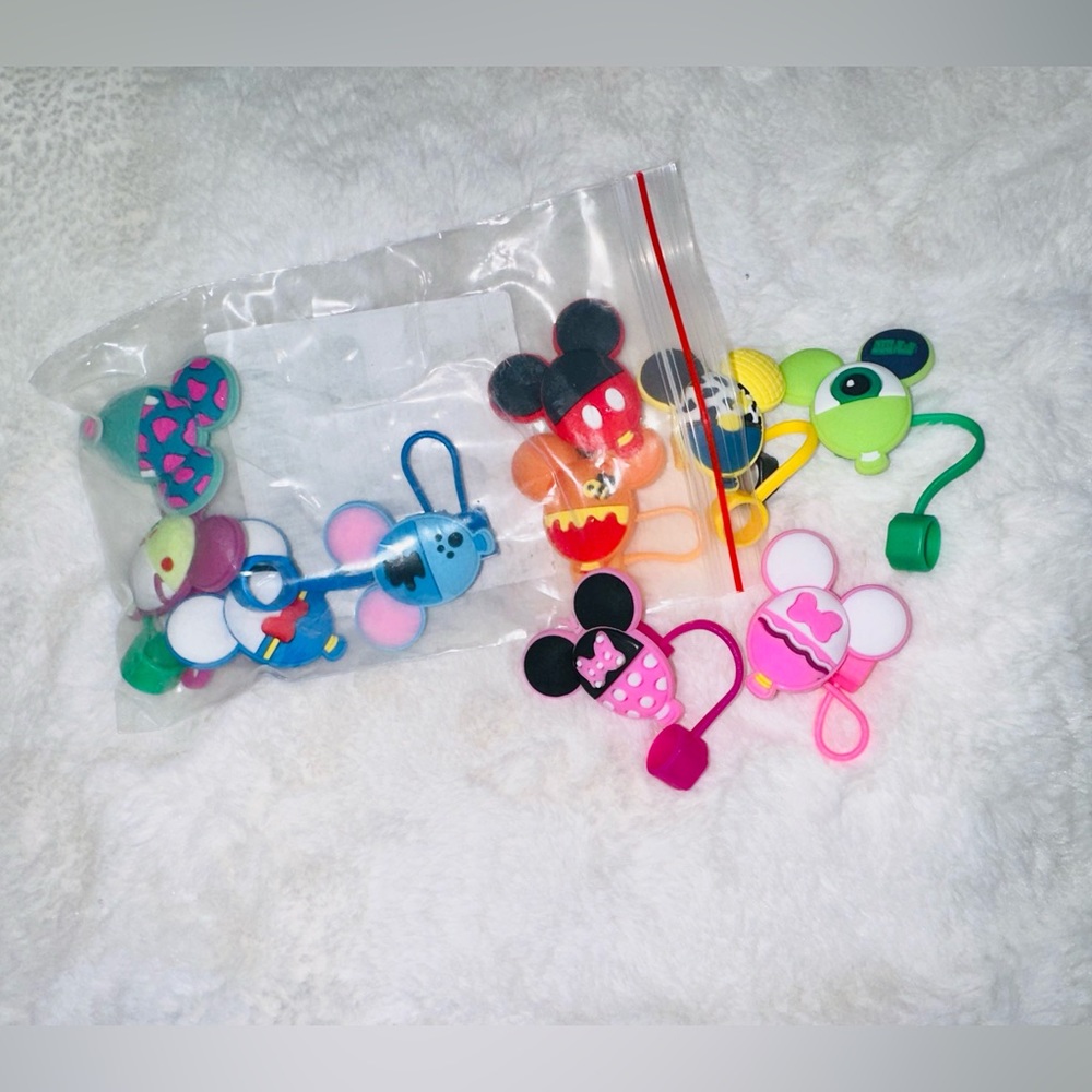 NIP Disney 10pc Straw Toppers - Picture 3 of 8